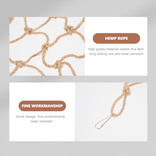 ORFOFE Bird Climbing Net Rope Climbing Net Hammock for Parrot Hamster Small Rat Hanging Pet Toy for Climbing Chewing Playing Includes 4 Hooks 21.65 X 17.32 in