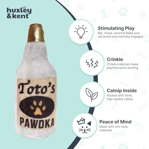 Huxley & Kent Plush Crinkle Catnip Cat Toy, Toto's Pawdka - style: Toto's Pawdka