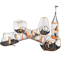 6-in-1 Modular Cat Playground with Hanging Climbing Tunnel,Large Cat House Condo & Enclosure for Multiple Cats,Portable Cat Activity Center with Cube Tents & Y-Tunnel for Cats,Rabbits & Small Animals
