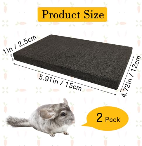 BNOSDM Chinchilla Scratch Foot Pads Natural Hamster Grinding Claw Mats 2Pcs - color: Black 2x Small