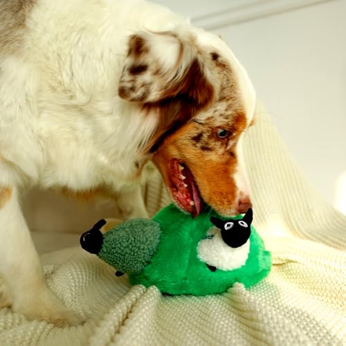 Green Sheep Hide & Seek Toy for Dogs, Durable Plush Squeaky Dog Toys with Recycle Cotton Rope, Interactive Chew Toy for Small to Large Dogs, Tough Pet Toys to Keep Them Busy - color: Hide & Seek Toy