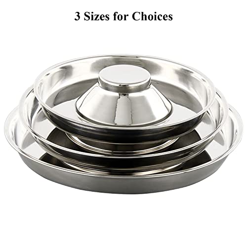 Stainless Steel Pet Bowl for Puppy and Cat, Dog Food and Water Feeding Bowl, Puppies and Kittens Weaning Bowls, Multiple Dogs and Cats Eat and Drink Together (1PC, M) - size: M - 5¼cups/42oz