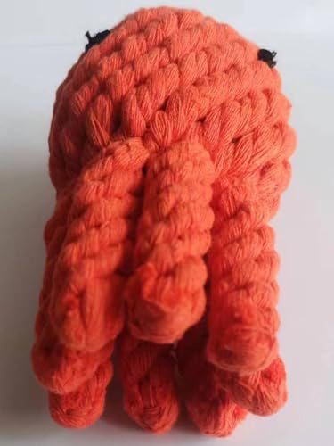 Dog Toys Puppy Teething Chew Toys,Dog Chew Toys Rope Toys,Cat Chew Toys,Safe Braided Toys Healthy Gift - color: orange octopus