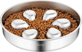 Feedoo Slow Feeder Dog Bowl 3.5-Cup, Food-Grade 304 Stainless Steel, 1-Pack - color: Flower-1Pack