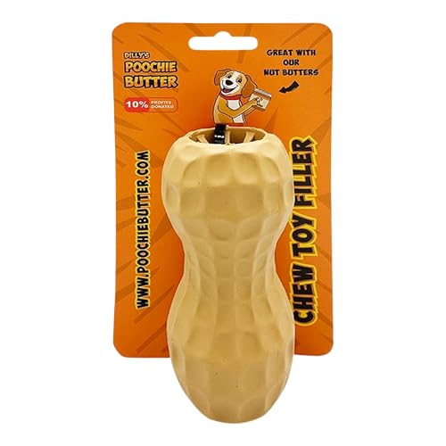 Poochie Butter Natural Peanut Butter Dog Treat Toy - Fillable Chew for Dogs