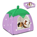 BWOGUE Guinea Pig Bed Hideout, Washable Hamster Cave for Small Animals - color: Strawberry Purple