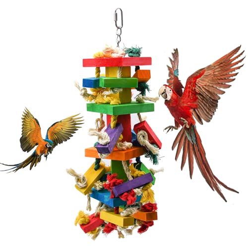 GPY Bird Toys for Parrot, Large Parrot Toys for Cage Macaws Cockatoos - color: Colorful