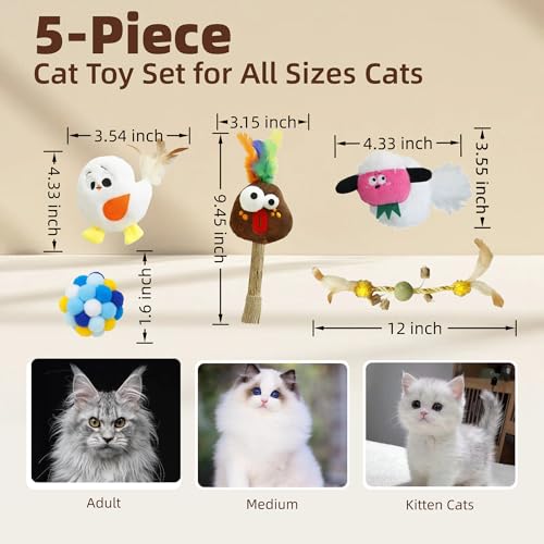 Catnip Toys for Cats, Silvervine Interactive Cat Toy Set - color: 5Pack-Sheep