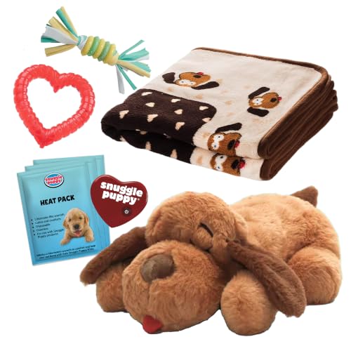 Snuggle Puppy Essentials Starter Kit, Heartbeat Toy & Blanket - Biscuit - color: Neutral