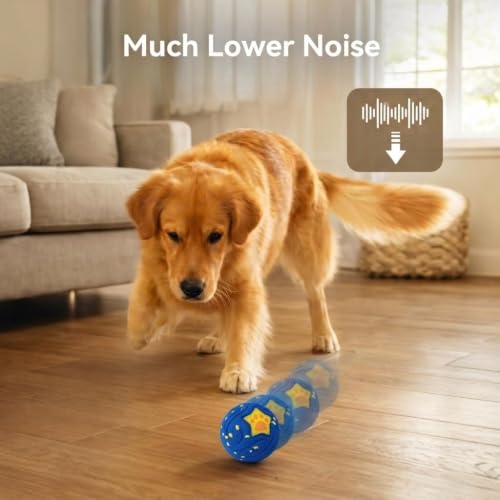 Interactive Dog Ball Toy for Medium & Large, Automatic Moving TPU - color: Pink