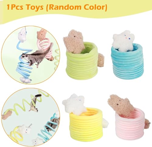 1pc Elastic Sugar Glider Climb Rope, Hanging Cage Toys(Random Color) - color: 1pc random color