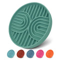 Silicone Slow Feeder Dog Bowls for Small Dogs & Puppies, Slow Eating Bowl - color: Sage