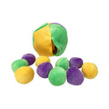 Midlee Hide a Ball Puzzle Dog Toy with 10 Plush Squeaker Balls (Small) - size: Small