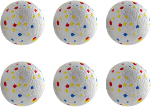 Dog Toy Balls, 2.3 Inch ETPU Material, Replacement Balls for Automatic Ball Launcher Machine - color: White and Yellow