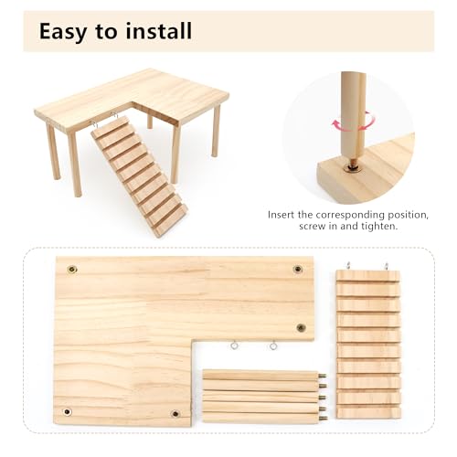 Hamster Wooden Platform with Legs, Large - color: Platform-Large