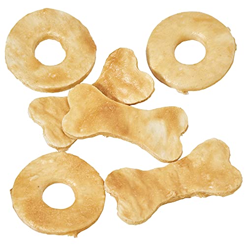 Fieldcrest Farms 3 Pack of Nothin' to Hide Chicken Rings and Bones, 12 Count Each, Rawhide Alternative Dog Chews
