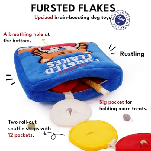 CHEWFFON Dog Snuffle Toy, Nose Work Enrichment Puzzle for Dogs - style: Fursted Flakes