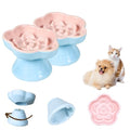 2Pc Raised Slow Feeder Cat Bowl, Melamine Elevated Cat Bowls - Heavy Weighted, Break Resistant, Tilted Slow Feeder Bowl for Cats and Small Dogs, Non-Slip, Dry & Wet Food, Whisker Friendly (Pink, 5.8" - color: Pink, size: 5.8" x 2 Pack