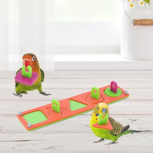 Hypeety Bird Intelligence Training Toys Parrot Learning Block Puzzles - color: Puzzle Toy B