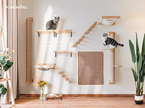 FUKUMARU Cat Climbing Shelf Wall Mounted, Small - size: Small (Bidirectional)
