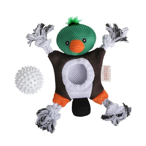 Territory 2 in 1 No Stuffing Removable Fetch Ball Tug Dog Toy for Small Medium Large Dogs, Duck - style: Duck