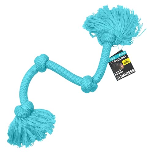 Playology Tug Rope Dog Toys for Large Breeds - Mega, Peanut Butter Scent - size: Mega, style: Peanut Butter