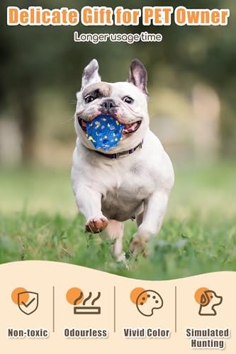Moonorange 3.7'' Dog Balls for Dogs Aggressive Chewers Indestructible Tennis Durable Bouncy Interactive Dog Toy for Fetch Game Floating Balls (Grey Large) - color: Grey-Large
