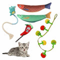 Catnip Toys for Cats, 5 Pack Interactive Cat Toy Set - color: 5Pack-Fish