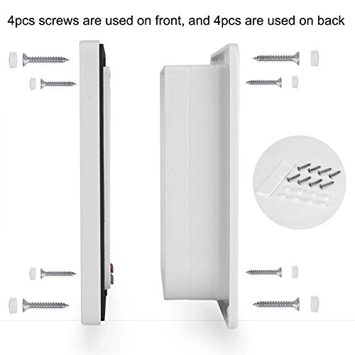 CEESC Extra Large Cat Door (Outer Size 11"x9.8"), Weatherproof, White, ABS Material, 4-Way Locking Flap for Cats & Dogs up to 25.54 lbs (Pack of 2) - color: White, size: XL- Inner size: 7.9"(W) x 8.7"(H) (Pack of 2)