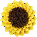 Snuffle Mat for Dogs Sunflower 19” x 19”, Large Interactive Slow Feeder Mat, Encourages Natural Foraging Skills, Plush Enrichment Toy for Mental Stimulation, Machine Washable Puppy Chew Toy - size: 19"L x 19"W