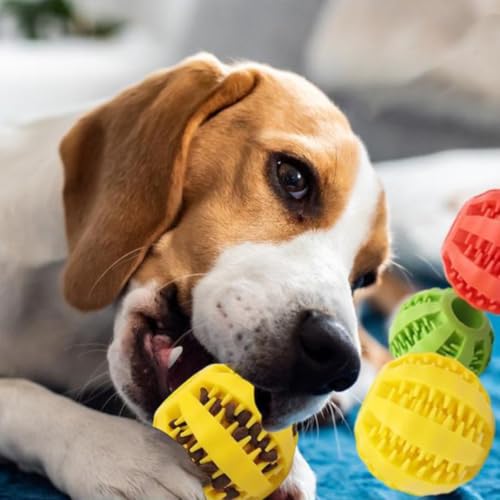 1pcs Interactive Dog Puzzle Toy - Durable Treat Dispensing Chew Ball, 2.4"(6cm) Diameter, Blue - color: Blue
