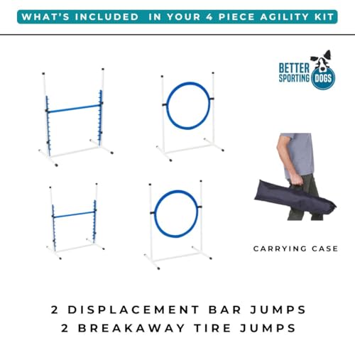 Better Sporting Dogs 4 Pack Adjustable Dog Agility Jumps