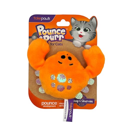 Catnip & Silvervine Plush Cat Toy for Kittens - Crab - color: Crab