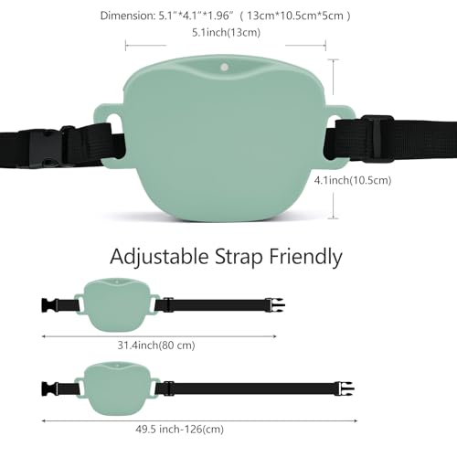 AUDWUD Magnetic Silicone Dog Treat Pouch with Adjustable Belt - color: Lake Blue, size: 1 Pack