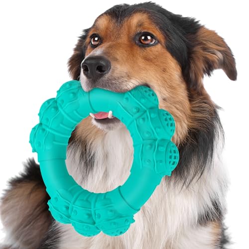 Indestructible Dog Chews - Super Duty Chew Toys for Aggressive Dogs, Puppy Teething Relief & Interactive Play - color: Green