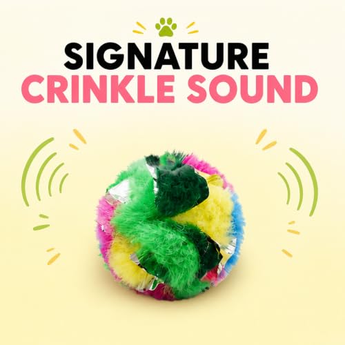 Large Crinkle Balls for Cats – 2.5 Inch, 12 Pack - size: Large