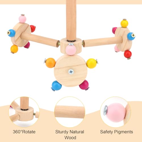 Hypeety 360° Rotating Bird Perch Stand Wooden Exercise Toy for Parrots