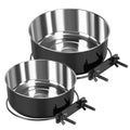 2 Pcs Stainless Steel Large Dog Crate Food Water Bowl, 56 & 41 OZ - color: Black, size: L (56 & 41 OZ)