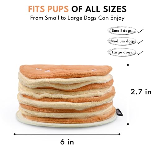 CHEWFFON Pancake Dog Snuffle Toy, Layered Treat Hiding Enrichment Game - style: Pancake