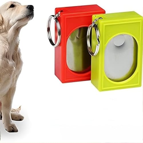 2 Pack Box Training Clickers, Red and Lime Green, Pet Behavior Training Tool for Dogs & Cats - color: Green+Red