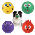 Dog Ball Toy, Smiley Face Squeaky Dog Toys Soft Dog Balls Latex Rubber Squeak Dog Toys for Small Medium Puppy Pet Dog (4 Pack) - color: Colorful Smiley Face