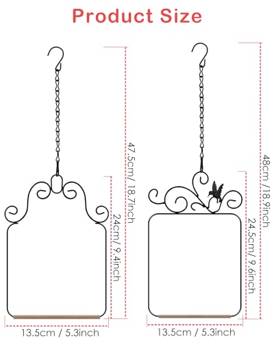 PACETAP Hummingbird Swings and Perches Metal Frame 4 Pack, Wild Bird Swing Outdoor Bird Perch with Wooden Dowel and Hanging Chain for Hanging Indoor, Outdoor, Trunk, Lawn, Patio, Garden (Black) - size: 4 Pack Simple
