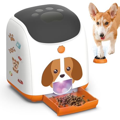 Dog Puzzle Feeder Toy – Remote Control Automatic Treat Dispenser with Light, Interactive IQ Training Slow Feeder, Large Capacity for All Dog Breeds