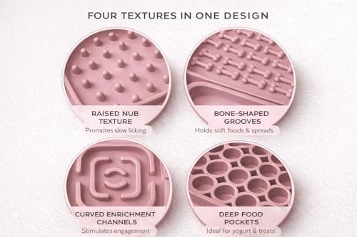 Hearth & Paw Silicone Lick Mat for Dogs, Blush Pink - color: Blush Pink