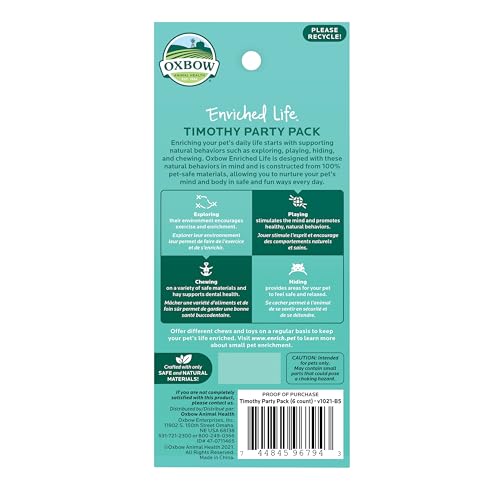 Oxbow Timothy Hay Party Pack, Rabbit & Guinea Pig Toys, Bunny Enrichment - style: Timothy Pack