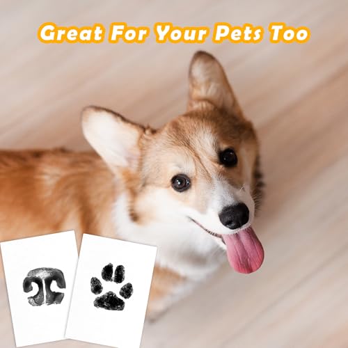 4-Pack Baby Inkless Hand and Footprint Kit, Dog Nose & Paw Print Kit - color: Black, size: Large(Pack of 4)