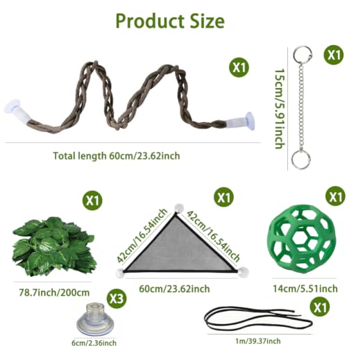 Snake Enrichment Toy Set corn Snake Climbing Rope and Hammock Set