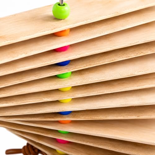 Bonka Bird Toys 867 Big Natural Stick Bird Toy 9.5" x 6" Natural Wood Metal and Plastic Interactive Chew Toy for Medium Parrots Beak Conditioning Climbing and Enrichment - size: Pack of 1