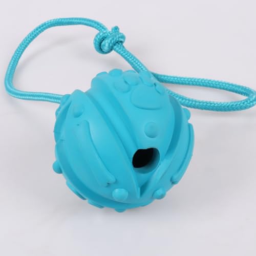 Dog Training Ball on Rope, 2Pcs Dog Rope Toys for Chew Training, Pull Throw and Fetch - size: 2pcs blue