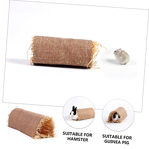 INOOMP Hamster Nest PET Sleeping Tunnel Grass Linen Nest for Small Pets - size: S